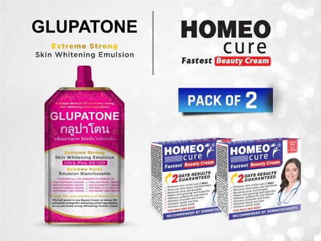 GLUPATONE Extreme Strong Emulsion 50ml With Homeo Cure Beauty Cream (Combo Pack)